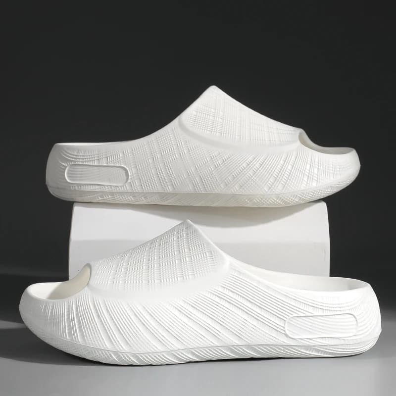 Elegant Light Retro Men Fashion Slides Breathable Material, Bendable Soft Insole Skid Proof Trend Commuter Daily Footwear
