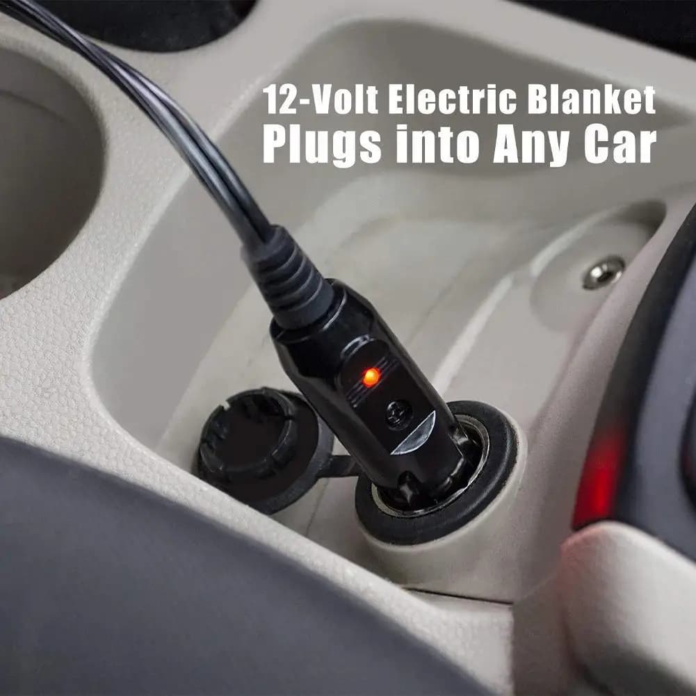 Coperta riscaldata elettrica per auto Coperta scaldamuscoli Temperatura regolabile 12V Tappetino riscaldante morbido Spegnimento automatico per campeggio in auto