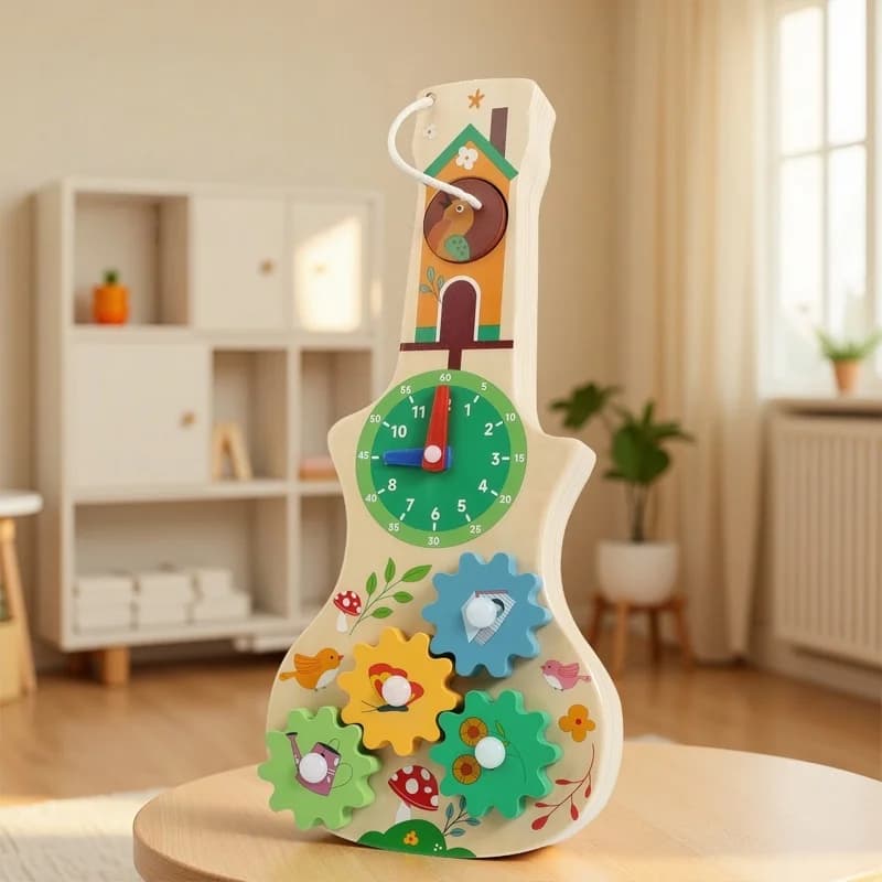 Montessori Tavola occupata Tavola di legno multifunzione con giochi musicali Mano precoce Educazione cognitiva fine Sussidi didattici Regalo giocattolo