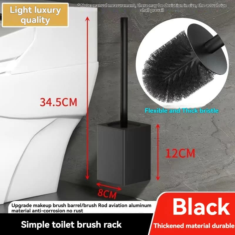 Scopino per WC Accessori per il bagno richiesti a parete Strumenti per la pulizia del bagno per la casa in lega di alluminio Spazzola per la pulizia del bagno