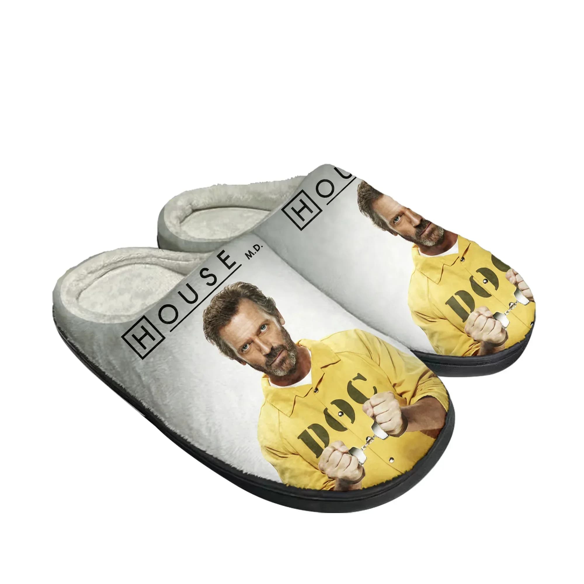 Pantofole in cotone House M D Home per uomo e donna, modello Laurie, in peluche, per camera da letto, casual, calde, termiche, personalizzabili fai da te