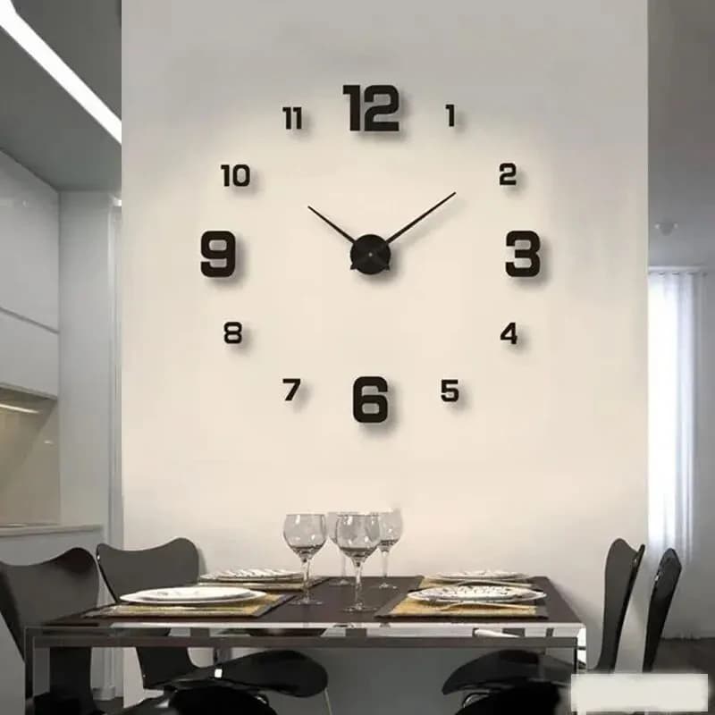 Fai-da-Te Frame Creative Wall Clock, Silent Wall Sticker for Home, Living and Office