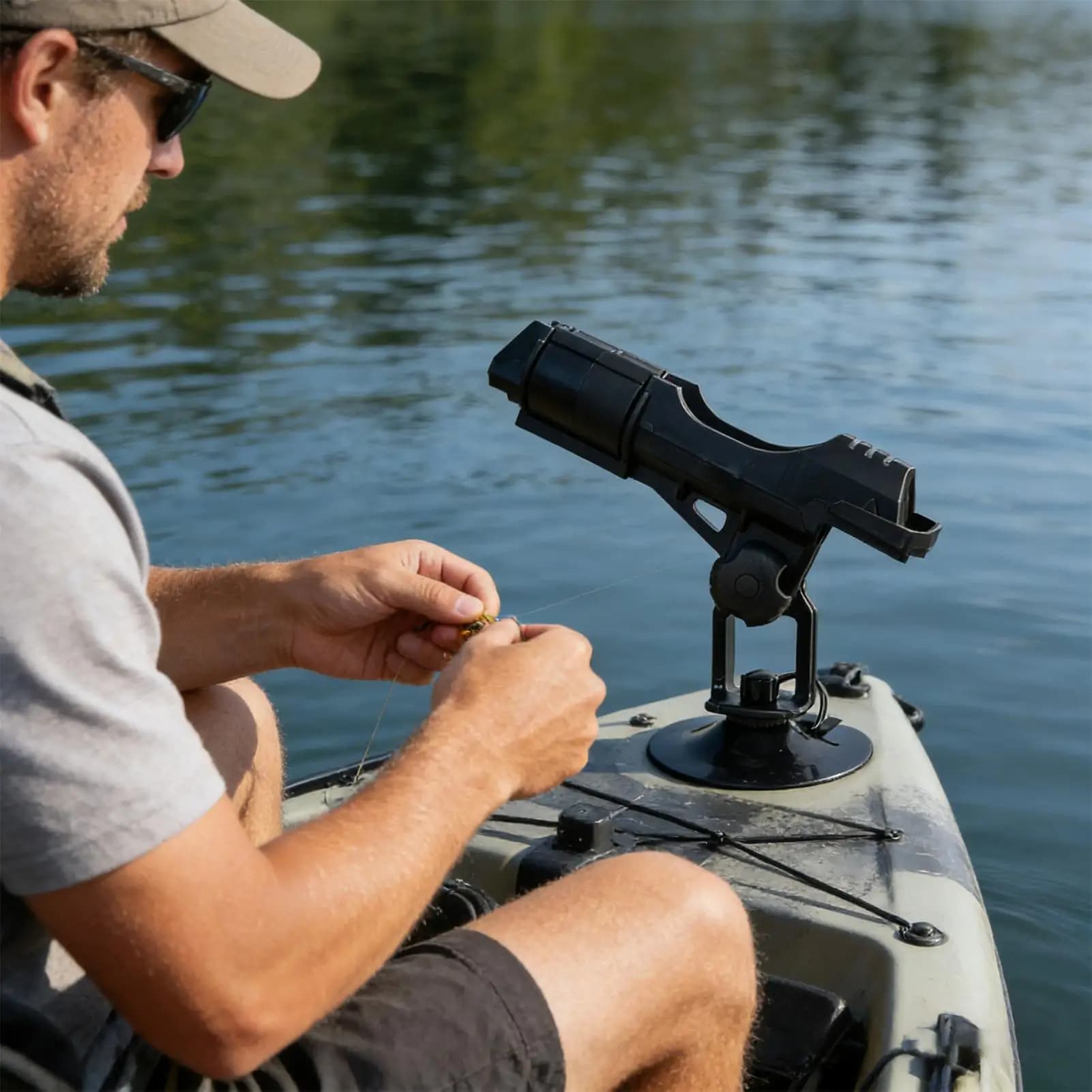 Portacanna da Pesca per Kayak, Regolabile a 360 Gradi, Supporto per Attrezzi da Traina, Portacanna per Barca, Gommone, Canoa, Spiaggia