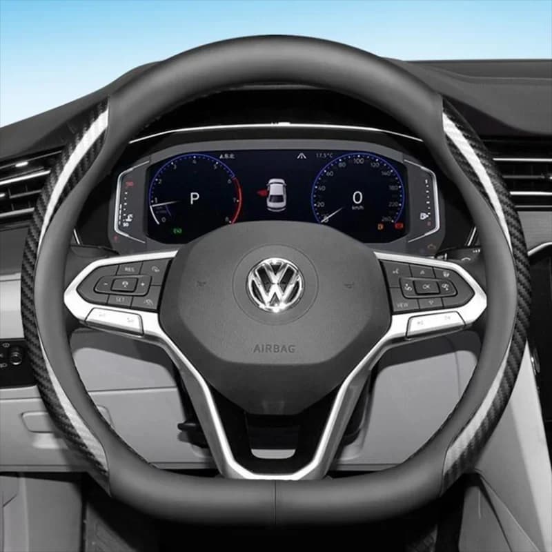 Coprivolante in Pelle per Volkswagen VW T-Cross Amarok Klassen T7 Atlas Tiguan 2025 2024 2023 - 2015 Accessori Auto