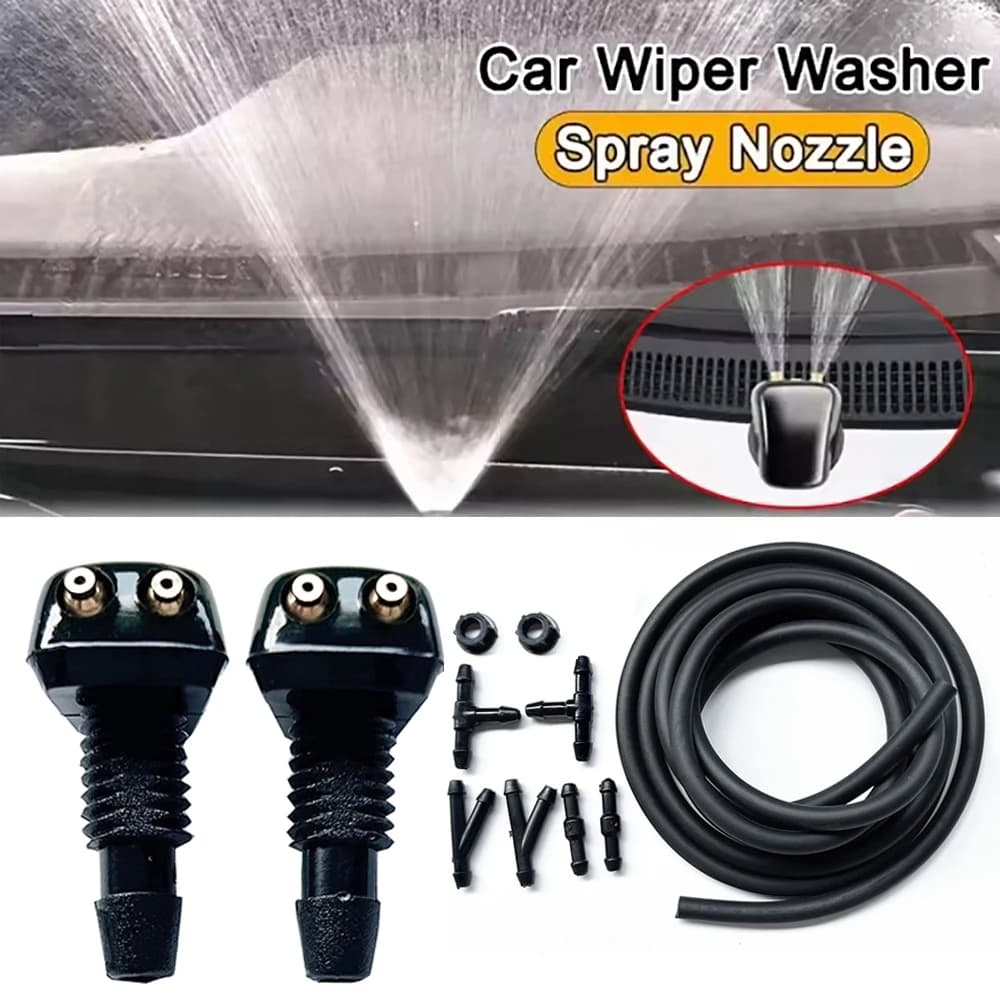Kit Connettore Universale 1M/2M per Tubo Spruzzatore Tergicristallo Auto, Tubo Pompa Fari, Giunto per Tubo Spruzzatore Parabrezza Anteriore