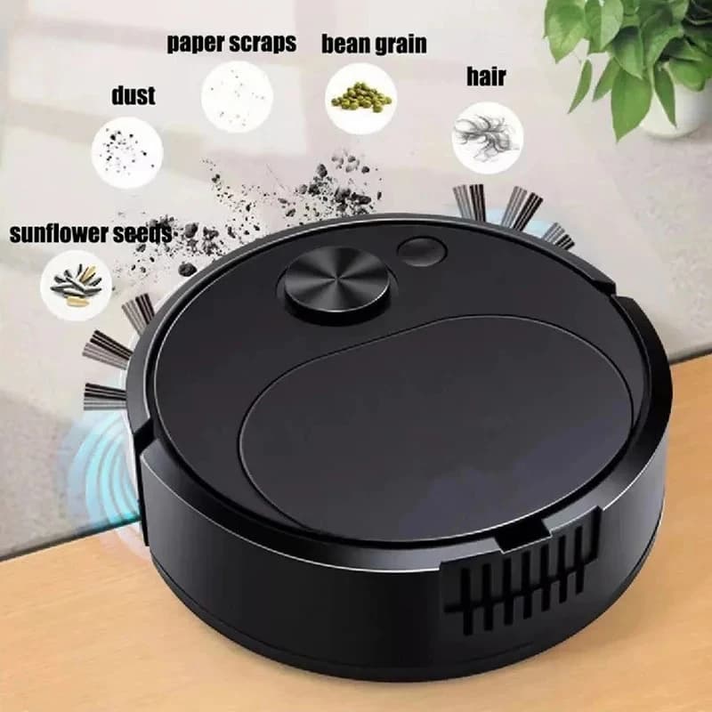 Robot Vacuum Cleaner Intelligent USB 3-in-1 Wireless with Washing Function, Powerful Cleaning 1800Pa for Home and Office