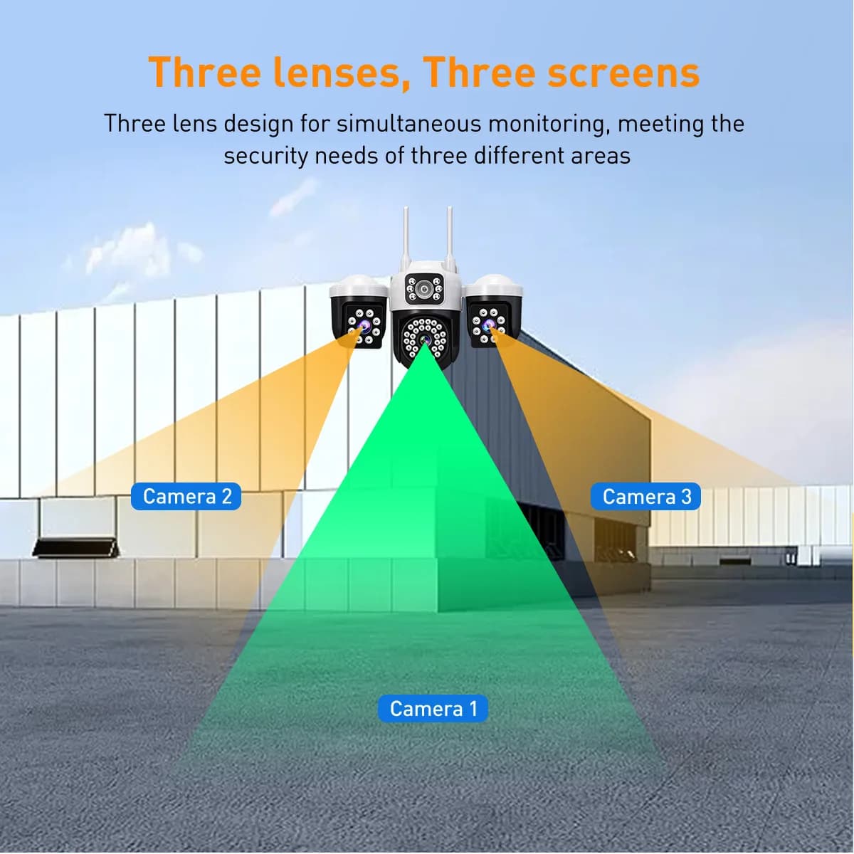 Telecamera IP Dome PTZ a Colori Completi con Tripla Lente 6MP V380pro APP, Rilevamento Umanoide AI, Sicurezza Domestica, Monitoraggio Bambini