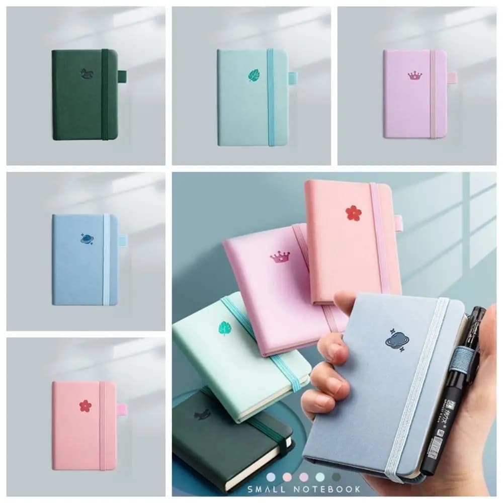 Agenda Semplice A7, Mini Taccuino, Organizer, Diario, Blocco Note Tascabile per Appunti, Quaderno per Studenti