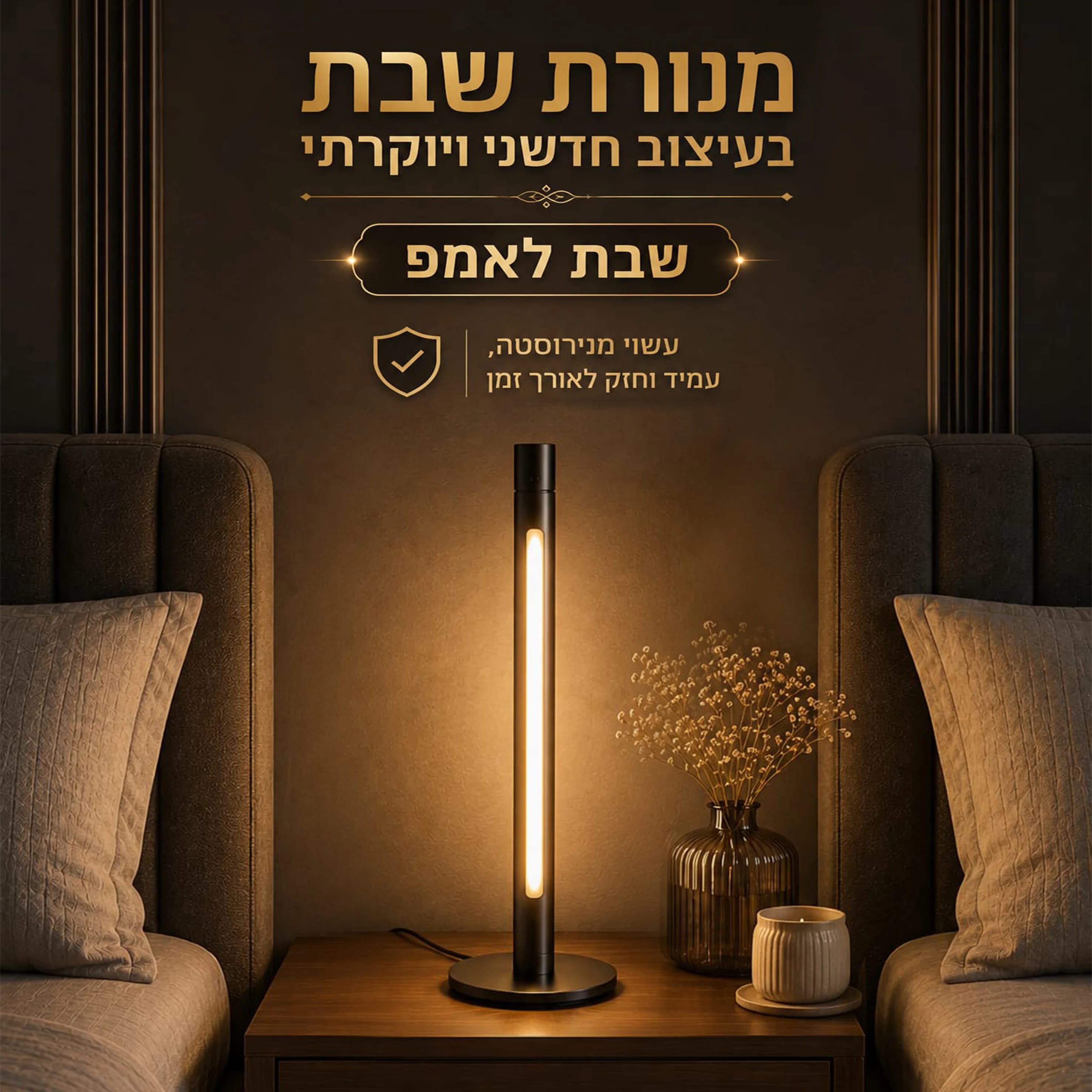 Judaica Shabbat Led Desktop Lamp Bedside Rotating Adjustable Reading Lamp Bedroom Hotel Indoor Home Lighting Fixture