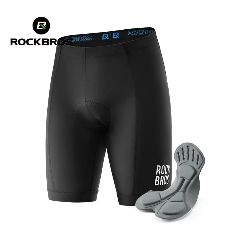ROCKBROS Pantaloncini da ciclismo da uomo 3D Gel Pad Intimo da ciclismo Antiscivolo Traspirante Bike Fodera per bicicletta Pantaloncini da uomo MTB Road Riding