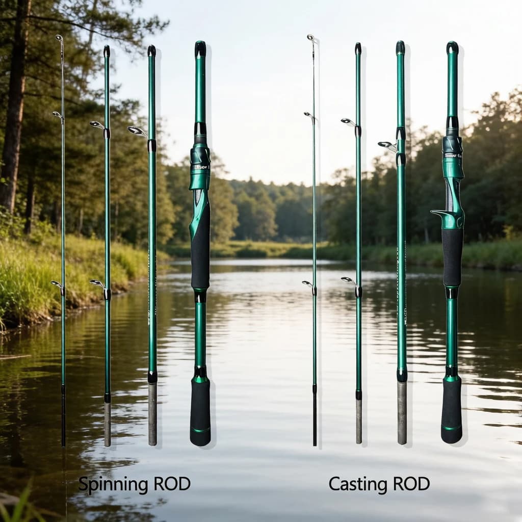 Canna da Pesca in 4 Sezioni in Carbonio, Attrezzatura da Pesca Leggera e Portatile