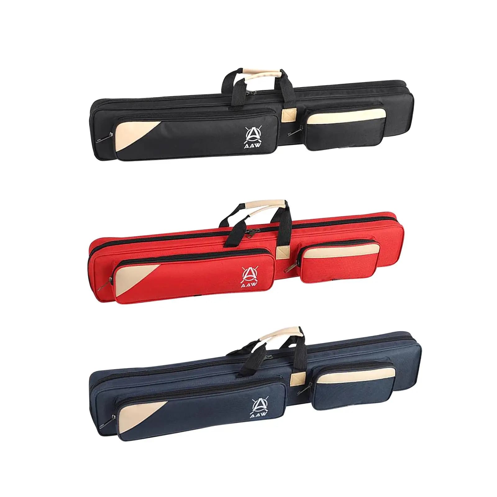 Pool Cue Sticks Bag 1/2 Jointed Cue Cases Oxford Hold 3 Butt 4 Shaft 83cm