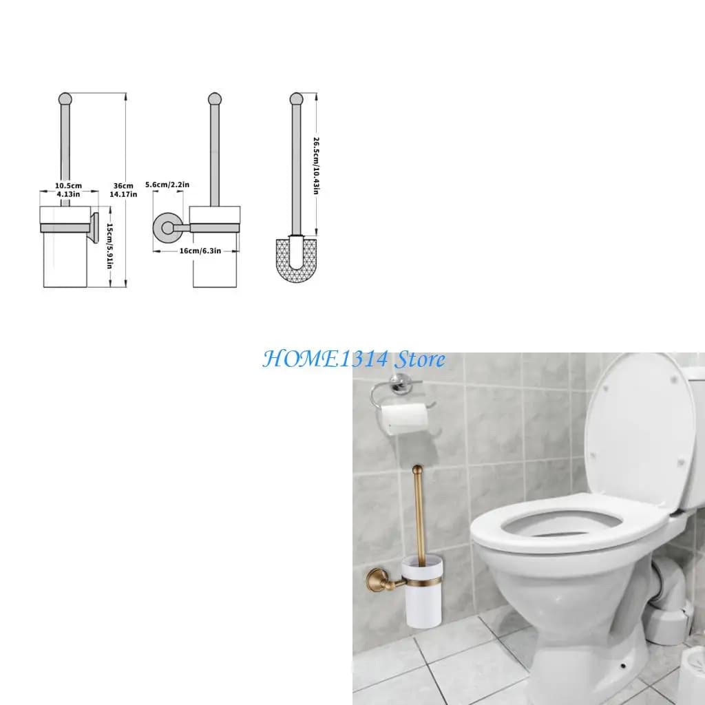 Porta scopino per con testa staccabile M6CE Apparecchio da bagno a parete in stile antico Installazione semplice per piccoli