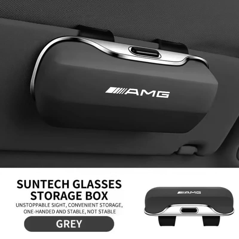 Scatola portaocchiali multifunzione per auto, porta occhiali da sole portatile per Mercedes Benz AMG A B C E G CLA W211 W203 W204 C260 E300L A200L