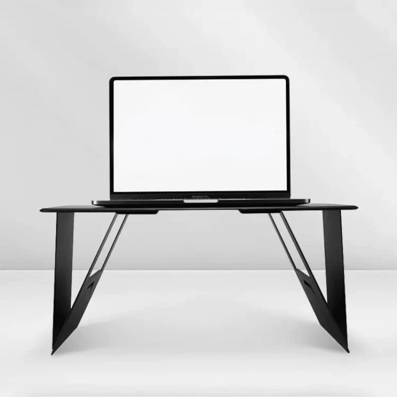 Supporto per Laptop Pieghevole e Portatile per Sedile Auto, Regolabile per Bambini, Posizioni Seduto e in Piedi, Ultra Sottile con Vano Portaoggetti
