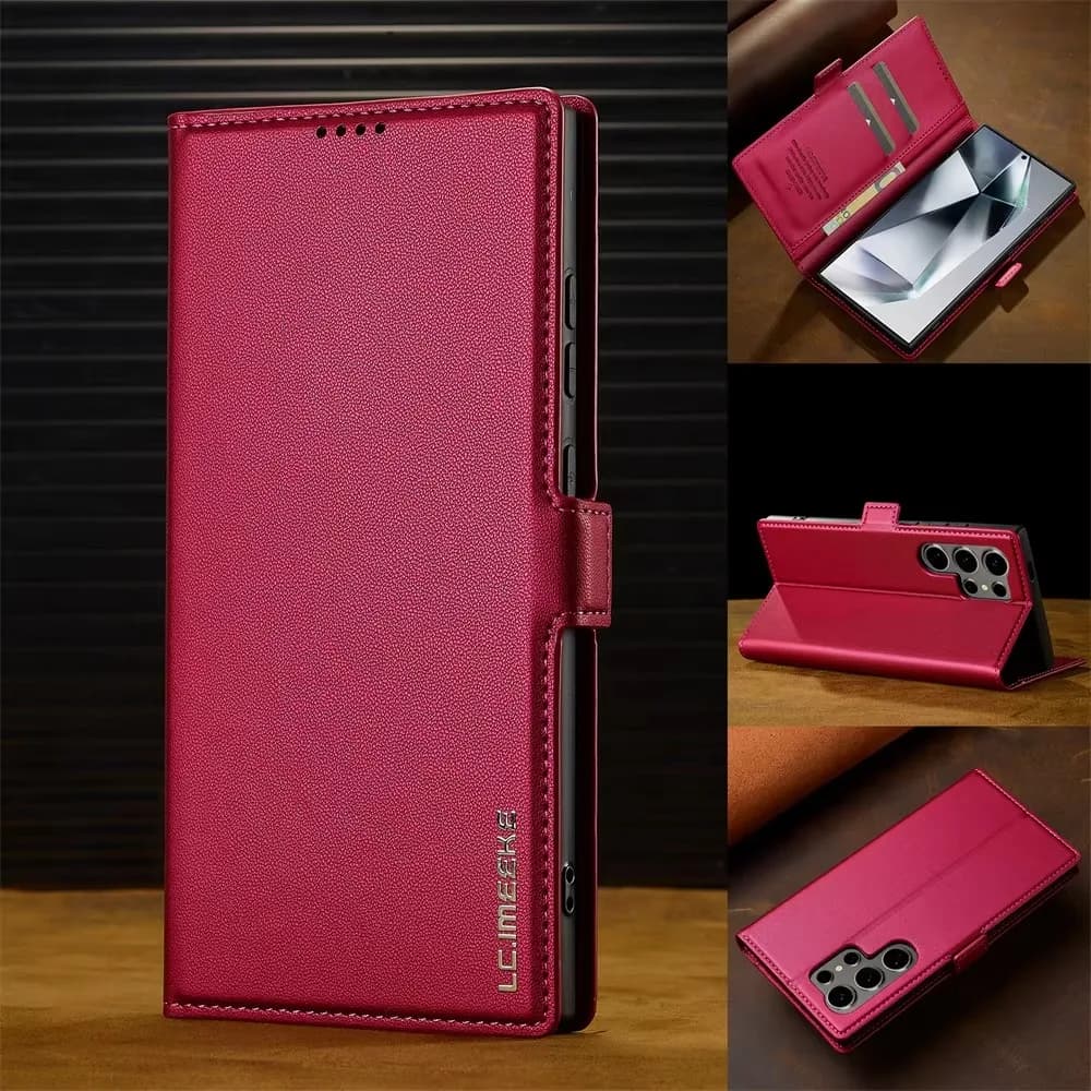 Custodia a portafoglio con porta carte in pelle per Samsung Galaxy S25 Ultra S24 FE S21 S20 S23 S22 + Plus A55 A54 A53 A35 A16 A15 A14 5G