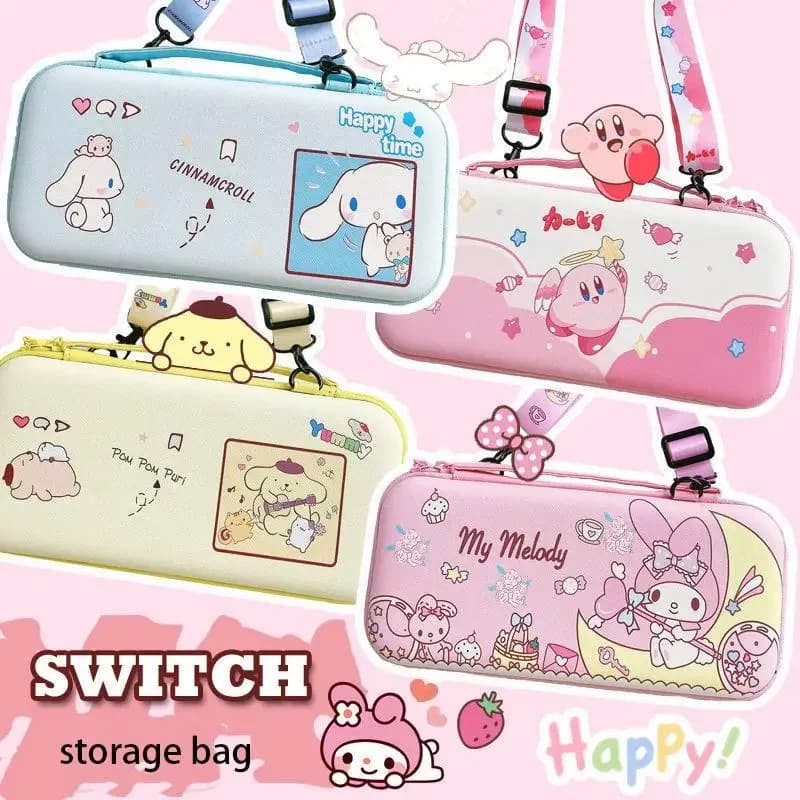 Sanrio Cinnamoroll My Melody Purin Dog Switch Custodia protettiva diagonale Custodia protettiva portatile anticaduta di alto valore per la fidanzata