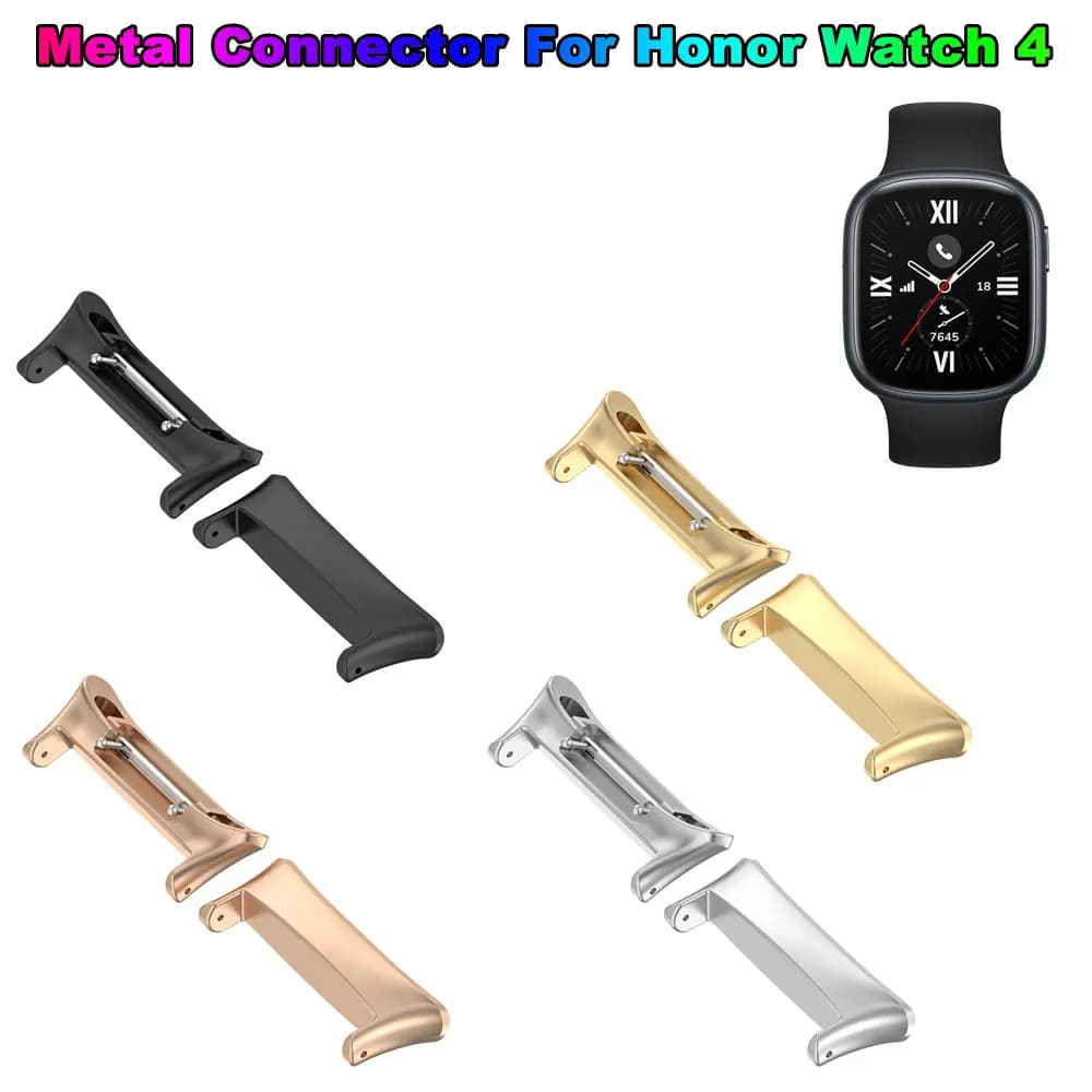 20mm Strap Metal Connector For Honor Watch 4 Stainless Steel Connector Smartwatch Accessories Adapter For Honor Watch4