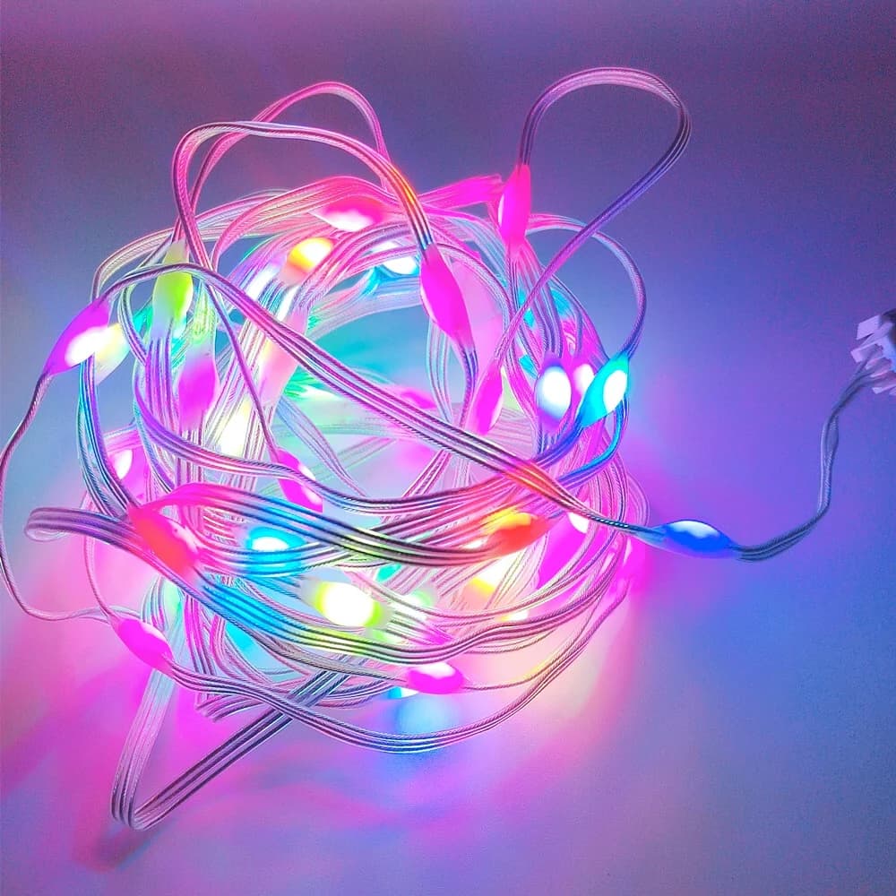 5m 5V WS2812 RGB Pixel LED String Light Dream Color indirizzabile individualmente Fairy Lights per la decorazione natalizia della festa nuziale