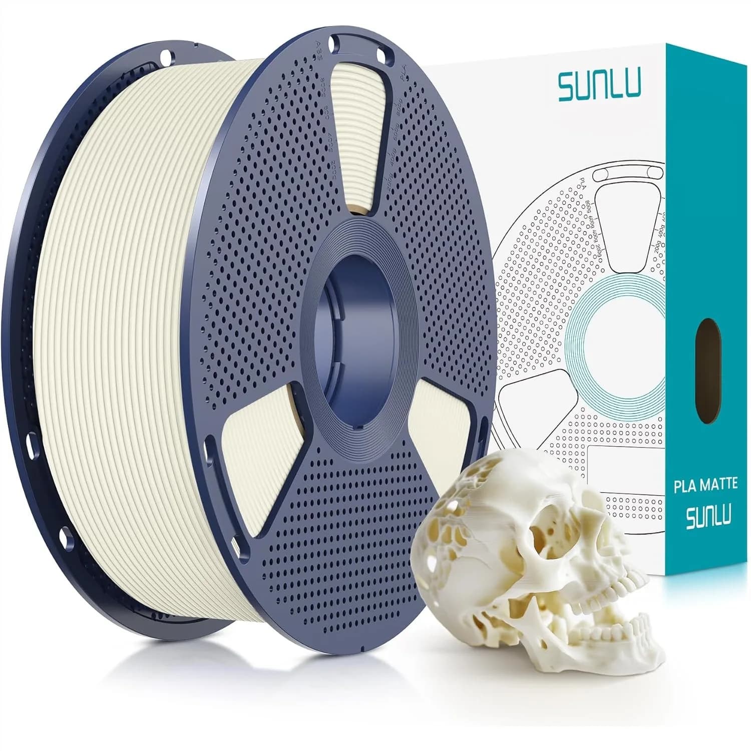 Filamento PLA Opaco per Stampante 3D 1.75mm, Bobina da 1kg con Finitura Opaca Liscia e Precisione Dimensionale +/-0.02mm per Stampanti FDM