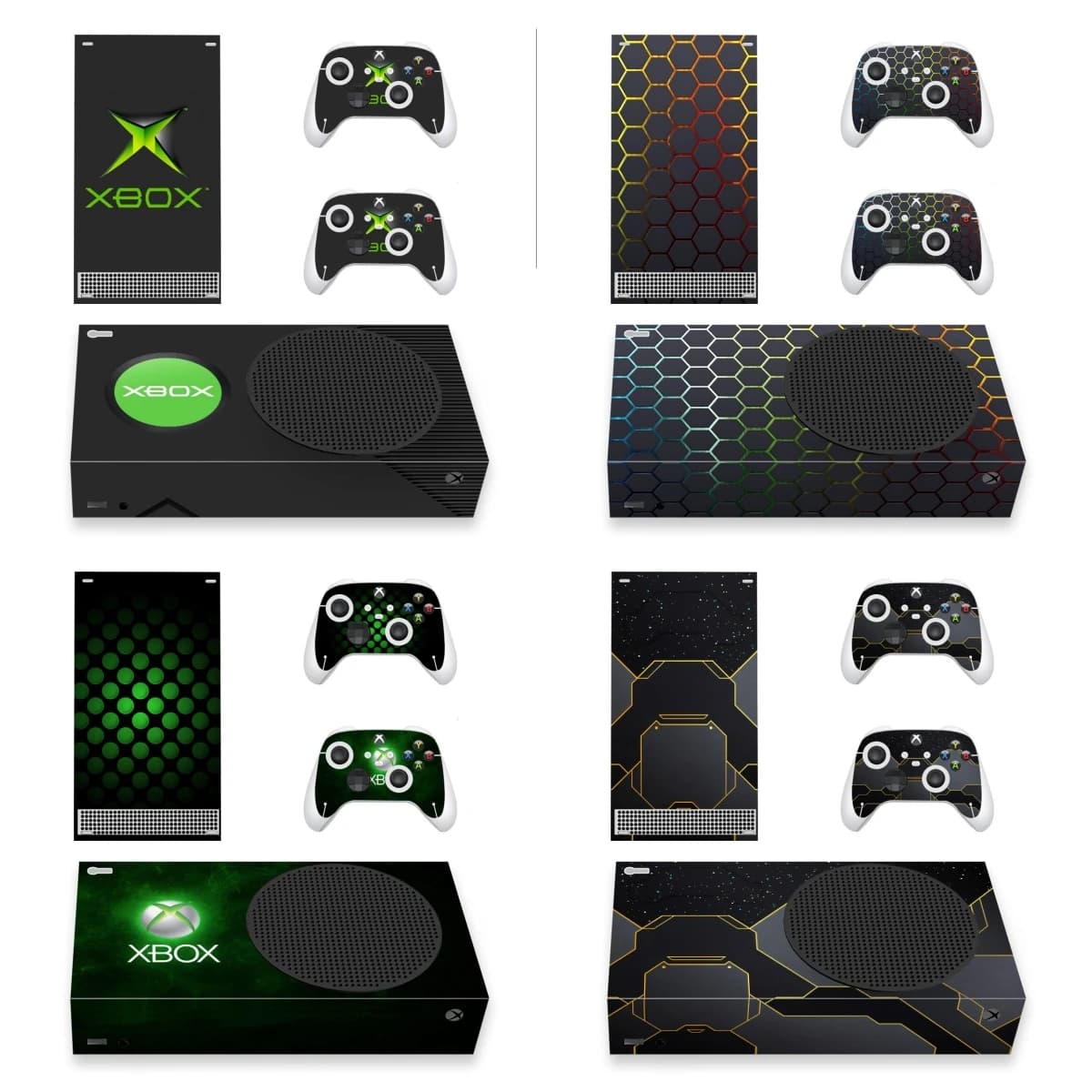 Nuovo Adesivo Decorativo per Console Xbox Series S e 2 Controller, Skin in Vinile XSS