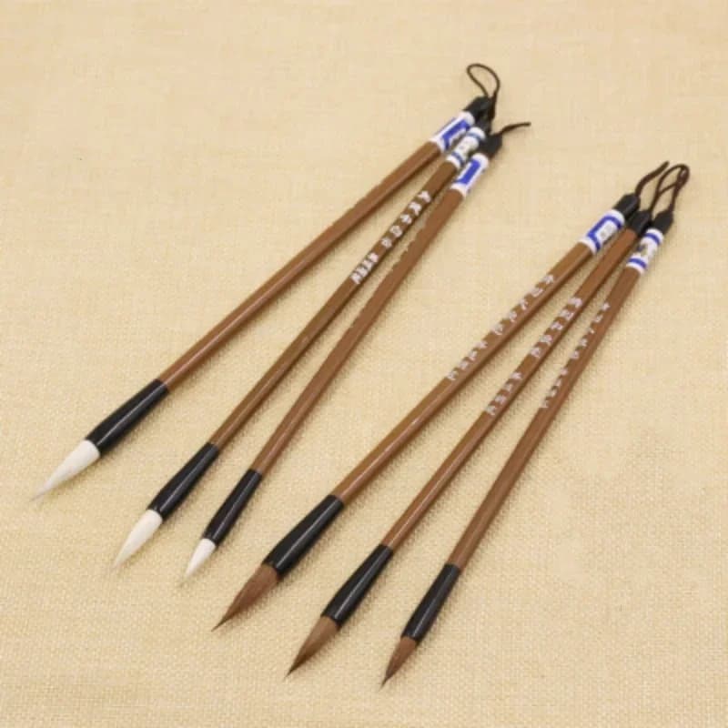 3PCS Chinese Calligraphy Practice Brushes Beginner Writing Painting Brush Set Student Learning Stationery Supplies