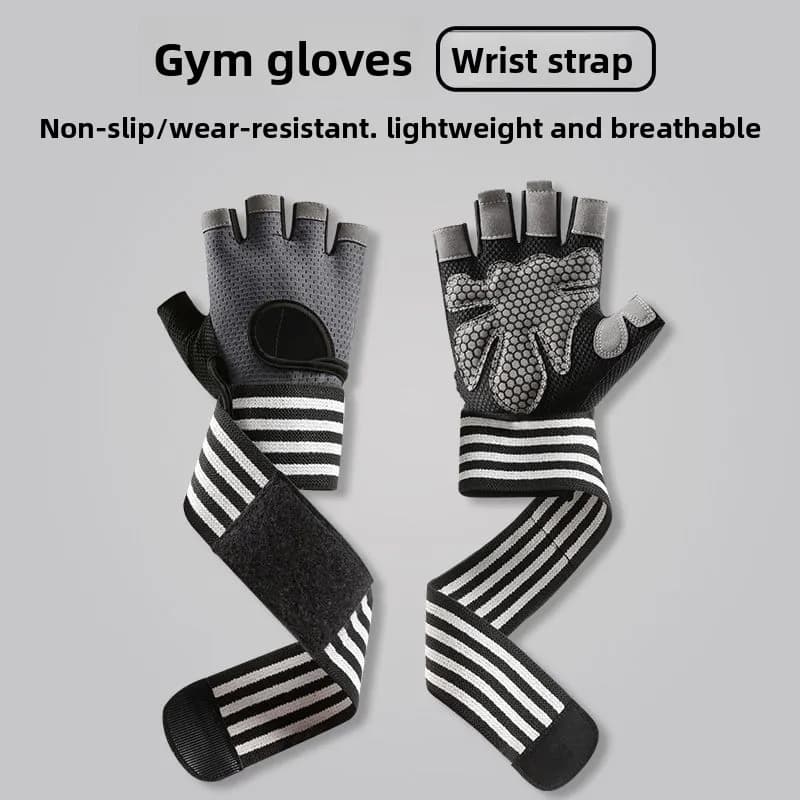 Women Half Finger Fitness Gloves Non Slip Breathable Thin Training Dumbbell Exercise Wrist Guard Padded Palm for Gym Cycling