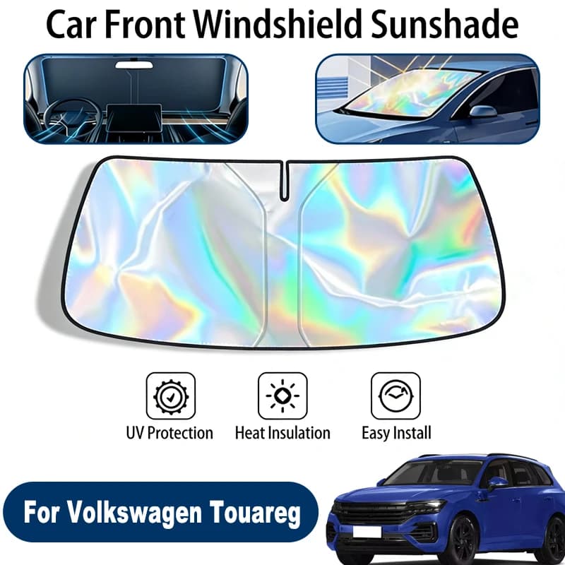 Parasole per parabrezza per Volkswagen Touareg, accessori pieghevoli per la protezione solare del finestrino anteriore, riflettenti ai raggi UV