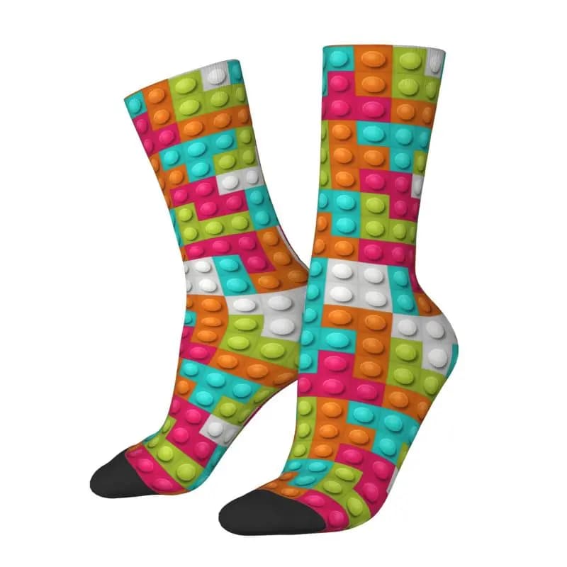 Stylish socks with colorful pattern of men's Kawaii customised unisex socks comfortable and warm with 3D print