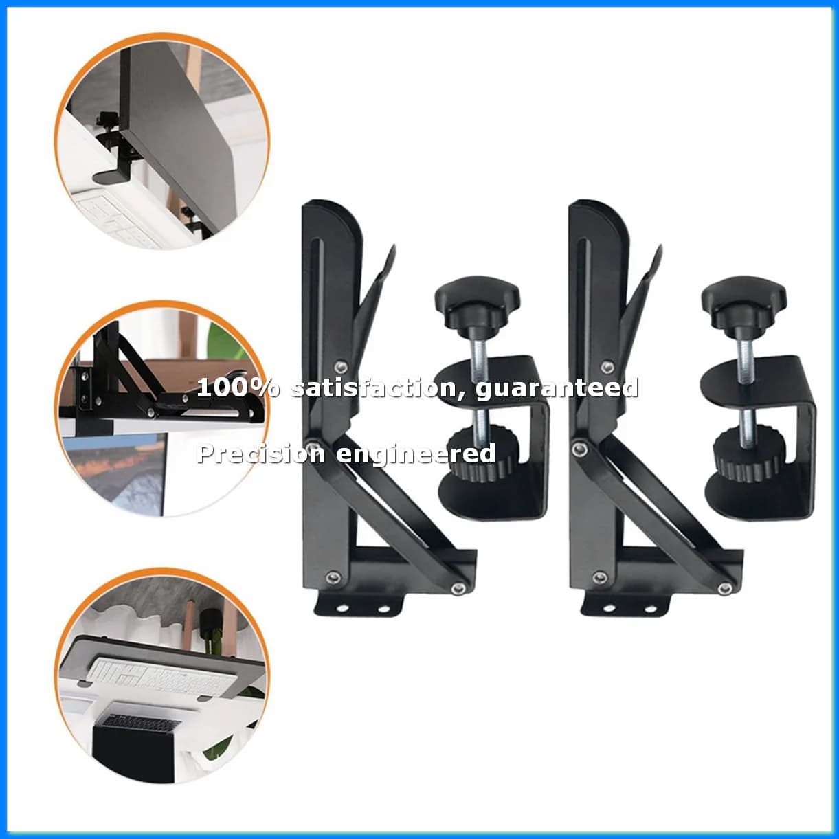 Supporto Pieghevole per Tastiera Computer, Estensore da Scrivania, Braccio Pieghevole per Tastiera, Supporto da Tavolo per Laptop e Monitor - ABWO