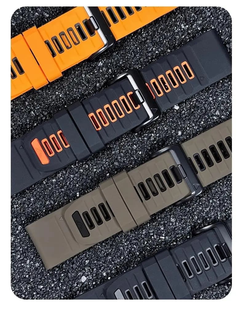 22mm 26mm cinturino sportivo in silicone per Garmin Fenix 8/Fenix 6x 7x 5 E cinturino per orologio correa per Garmin Forerunner Vivoactive 3 cinturino
