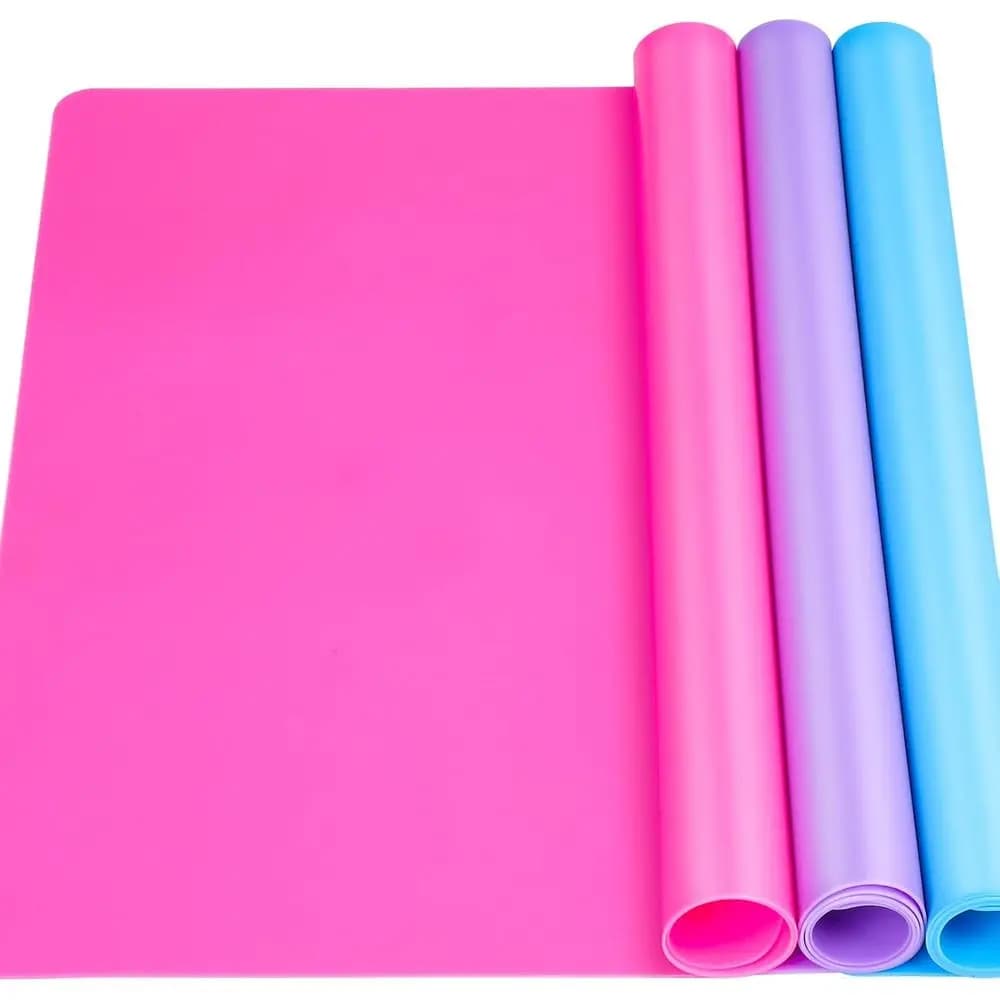 Silicone Mat or Resin Molds, 3 PCS Silicone Mats or Epoxy Resin, UV Resin, Play Dough Mat, Clay Mat, Nonstick Silicone Sheets Pa
