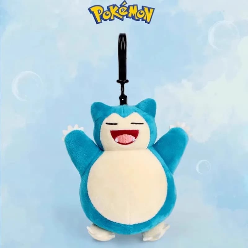 Pokemon Kawaii Snorlax Peluche Cartoon e simpatico portachiavi Bambole di peluche Ciondolo Cuscino di tiro Regalo di compleanno