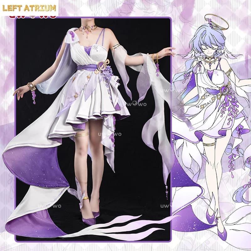 IN STOCK UWOWO Robin Cosplay Game Honkai Star Rail Fanart Robin Wisteria Gown Cosplay Costume Halloween Costume