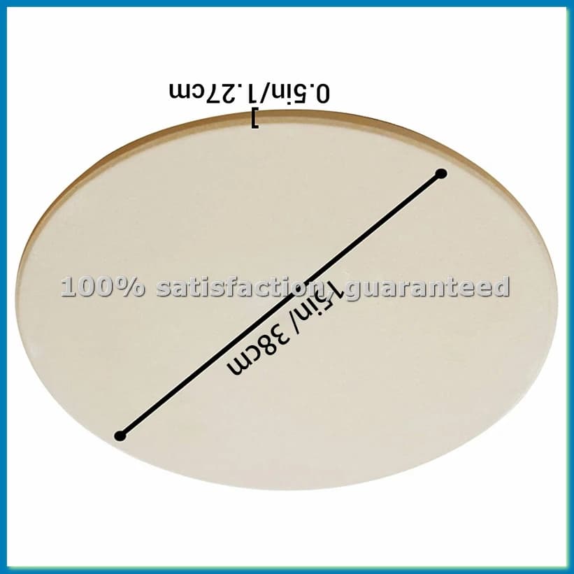 Pietra per pizza rotonda da 15 pollici, pietra da forno in ceramica per pane, pietre per grigliare pizza, per cucinare e cuocere, barbecue e griglia-AT35