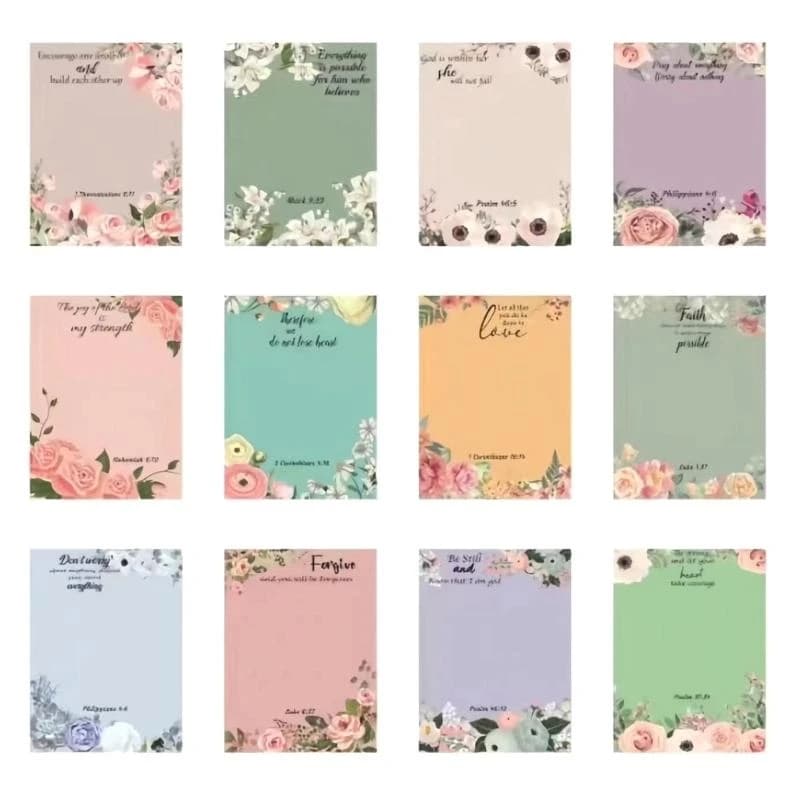97qb 360 fogli appiccicosi Nota Flower Print Paper Paper 3x4 pollici Nota adesiva da autoadesivo, 30 fogli/pad non allenati
