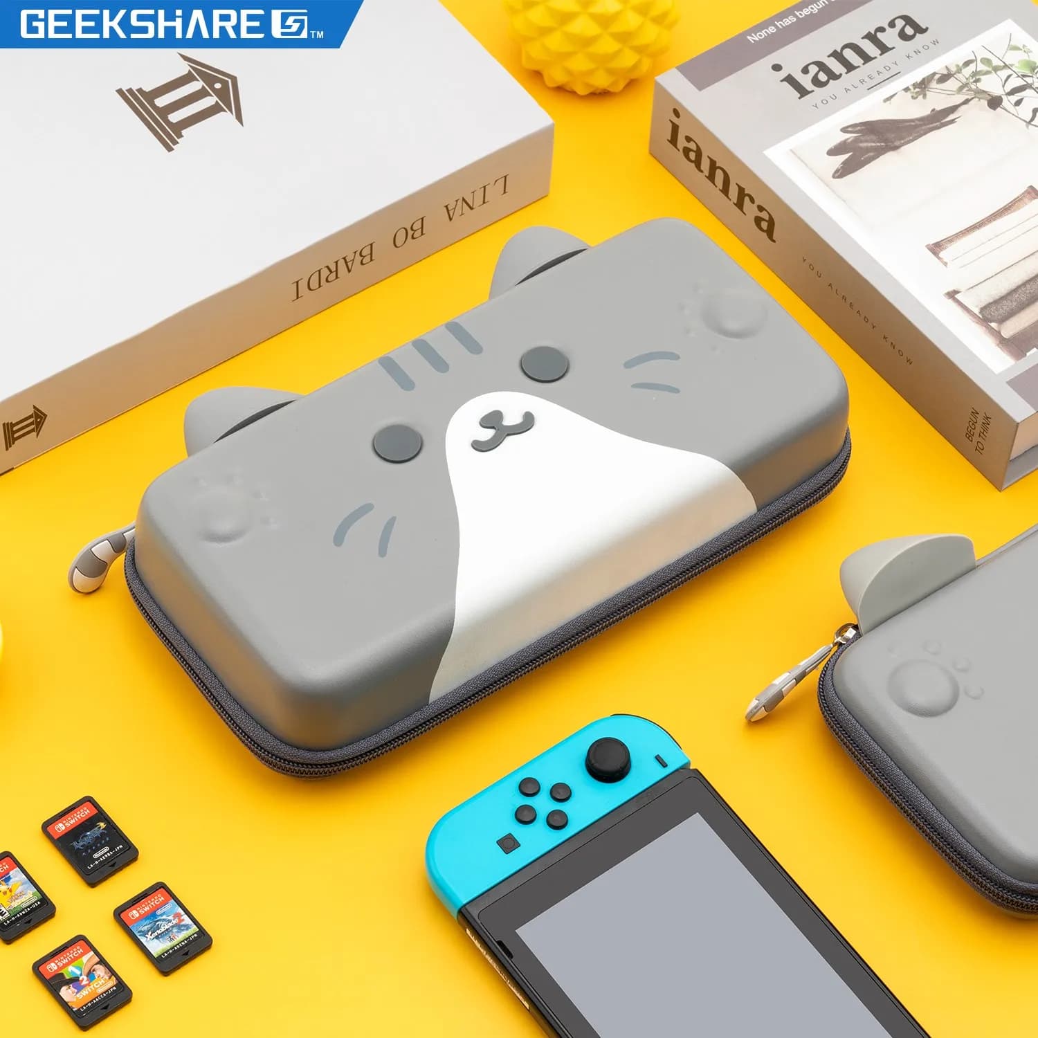 Custodia da trasporto GeekShare per Nintendo Switch custodia da viaggio rigida portatile compatibile con Nintendo Switch e Switch OLED