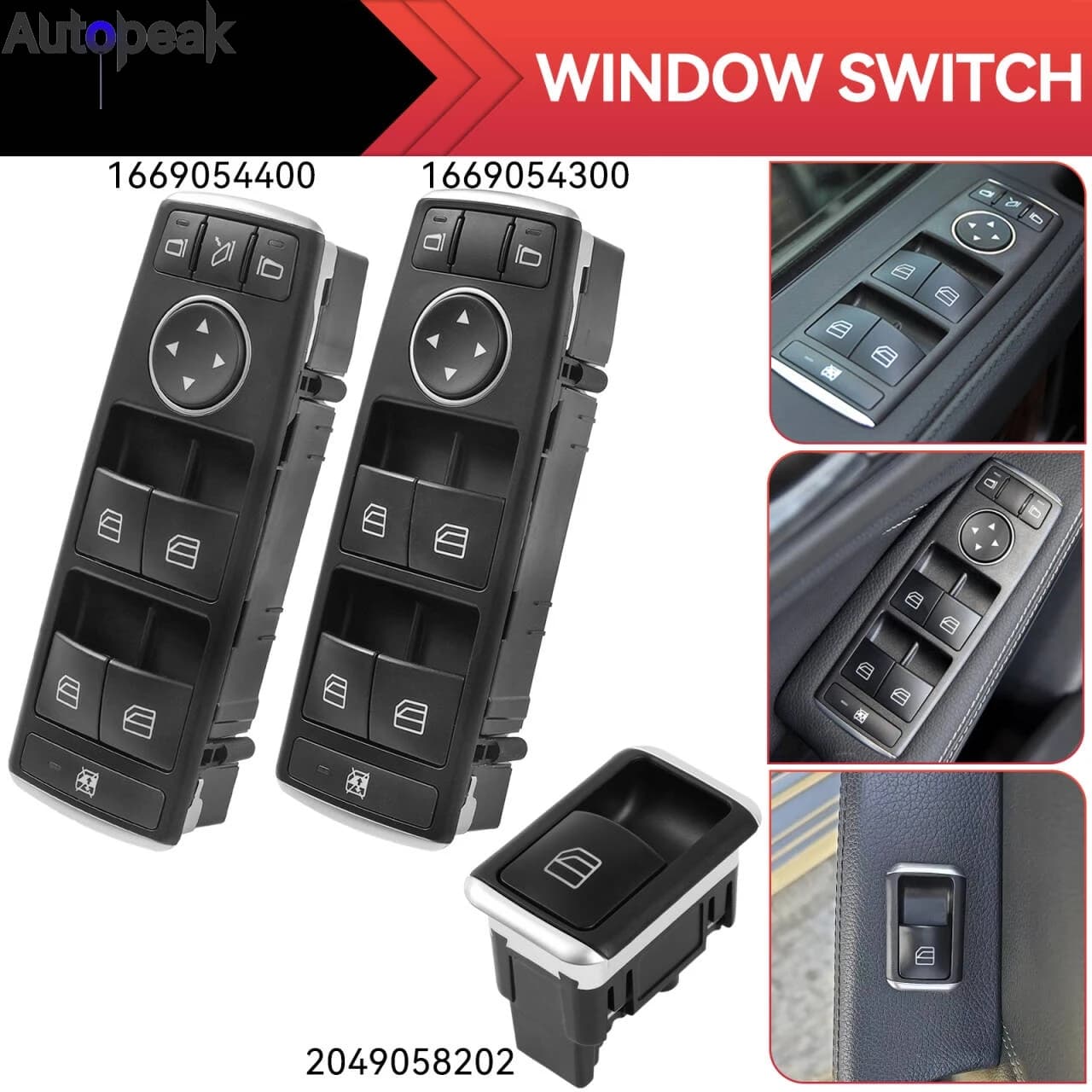 1669054300 1669054400 2049058202 Per Benz W246 W176 W156 W117 Per Mercedes AB CLA GLA Classe Interruttore alzacristallo principale di energia elettrica