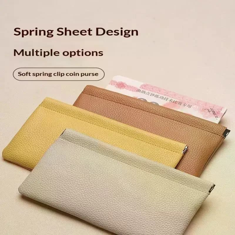 Homefish Storage Bag PU Leather For Women Men For Long Wallet Passport Driver's License Document Holder Data Cable Cosmetic Bag