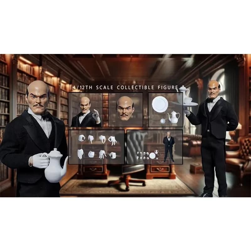 Disponibile - Joy Man Toys - Modellino Action Figure Maggiordomo Privato Scala 1/12 - Set Completo - Regalo da Collezione
