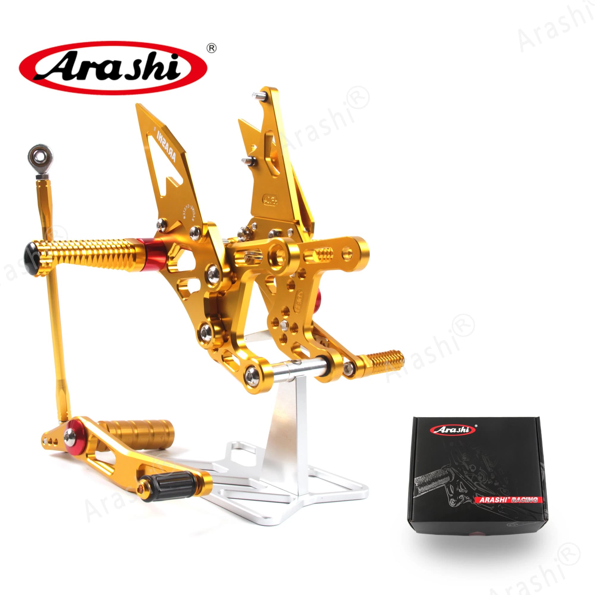 Arashi CNC Pedane Regolabili Per YAMAHA YZF R1 2009 2010 2011 2012 2013 2014 Pedane Rider Rearset Poggiapiedi Poggiapiedi
