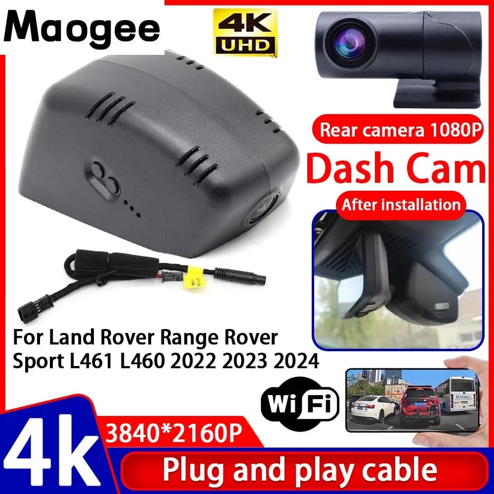 Video recorder with Night Vision 4K UHD Plug and Play, Dash Cam for Auto Land Rover Range Rover Sport L461 L460 2022 2023 2024