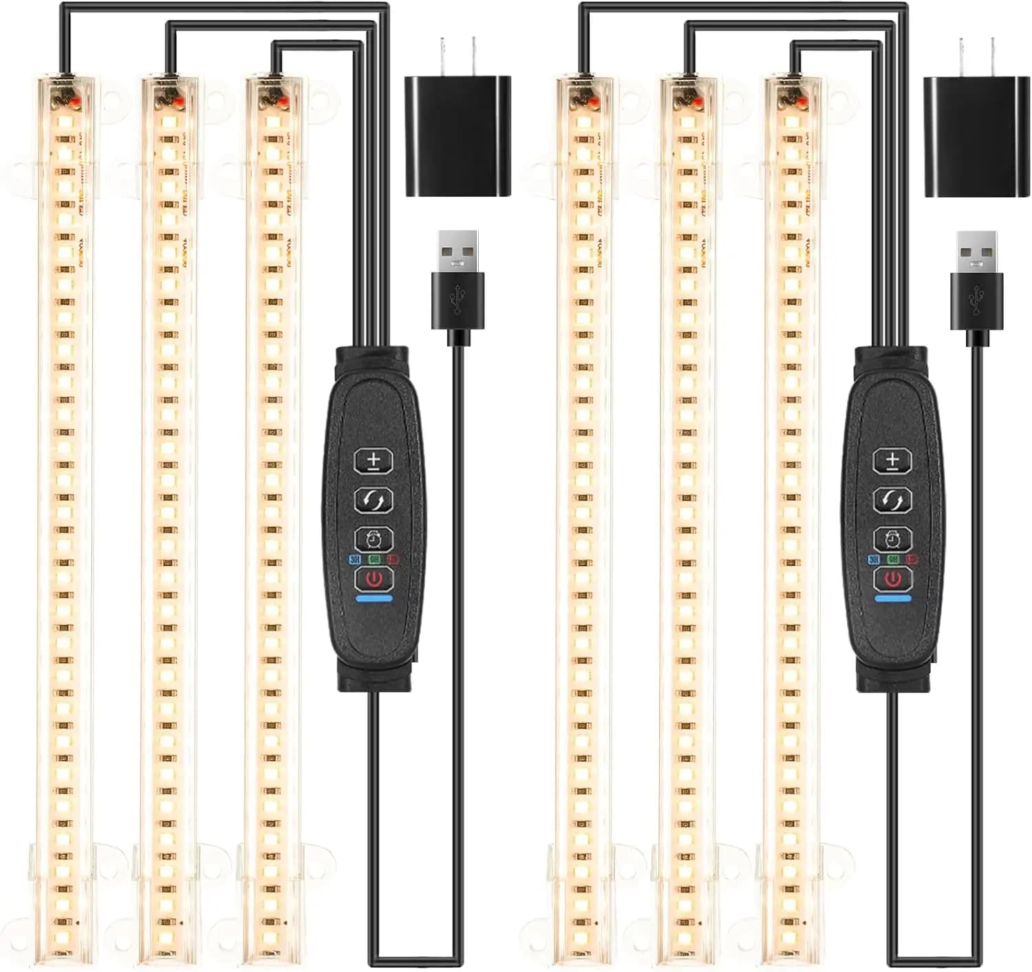 Strisce LED a Spettro Completo per Coltivazione con Timer e Livelli Dimmerabili per Piante da Interno