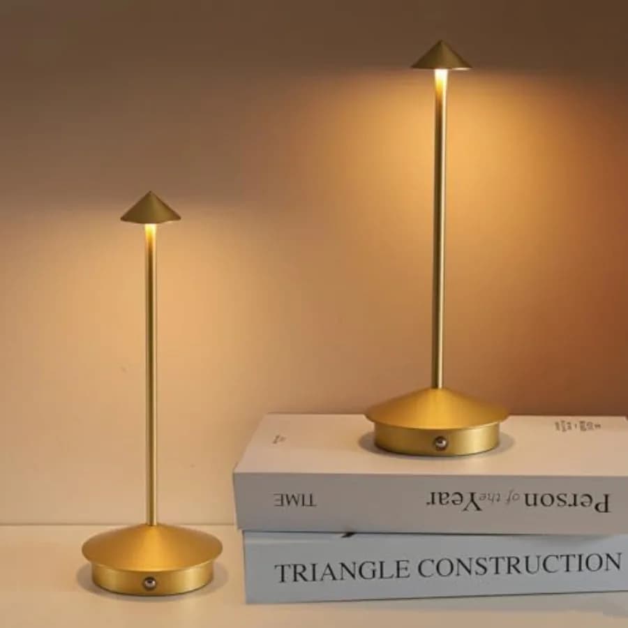Set di 2 Lampade da Tavolo Senza Fili, Lampada da Scrivania LED con Batteria Ricaricabile da 5000mAh, Lampade da Tavolo Portatili con Dimmer Touch per Esterni, 3
