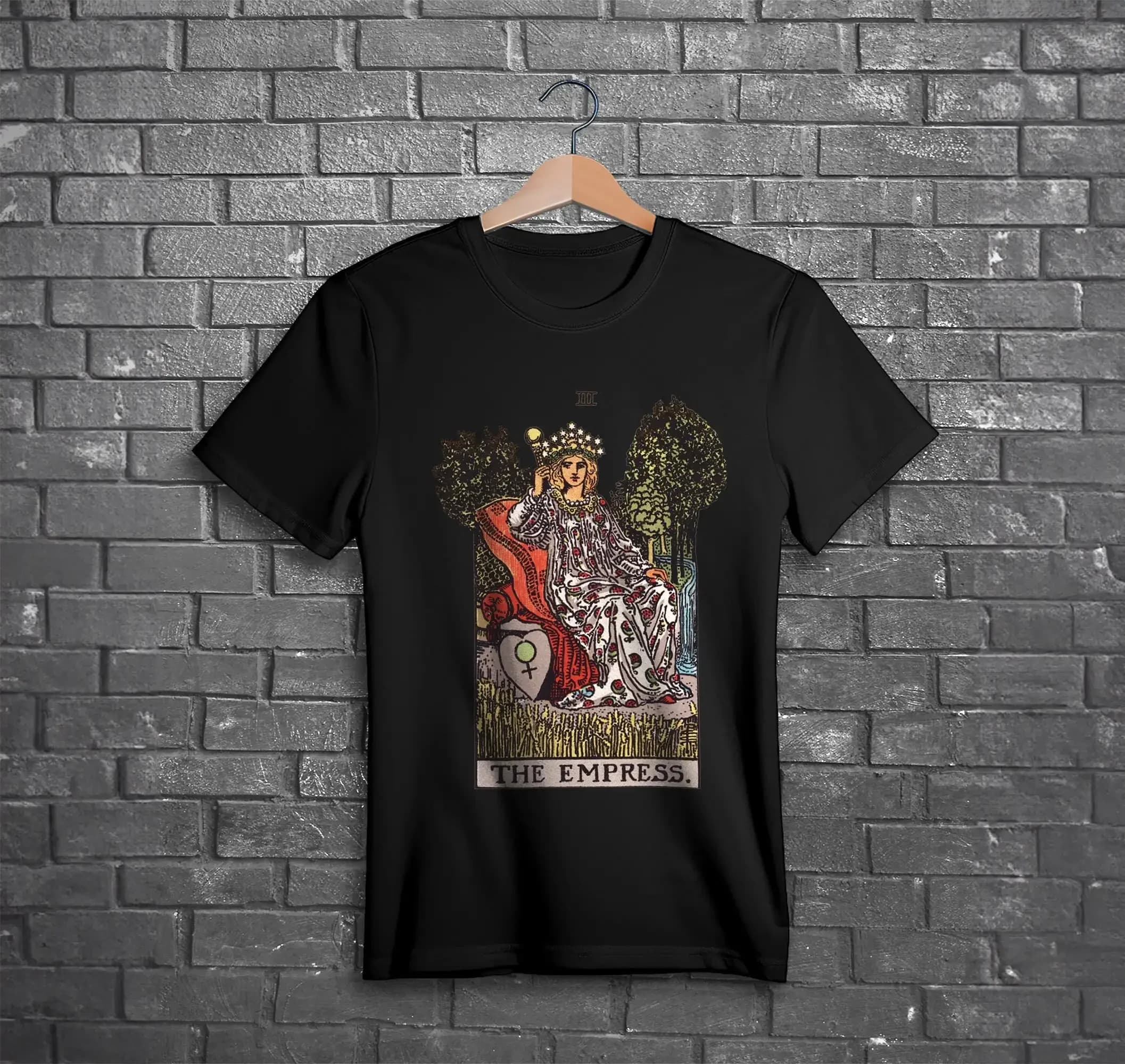 Tarocchi mistici T Shirt Carta dell'imperatrice T-shirt vintage gotica regalo per lei