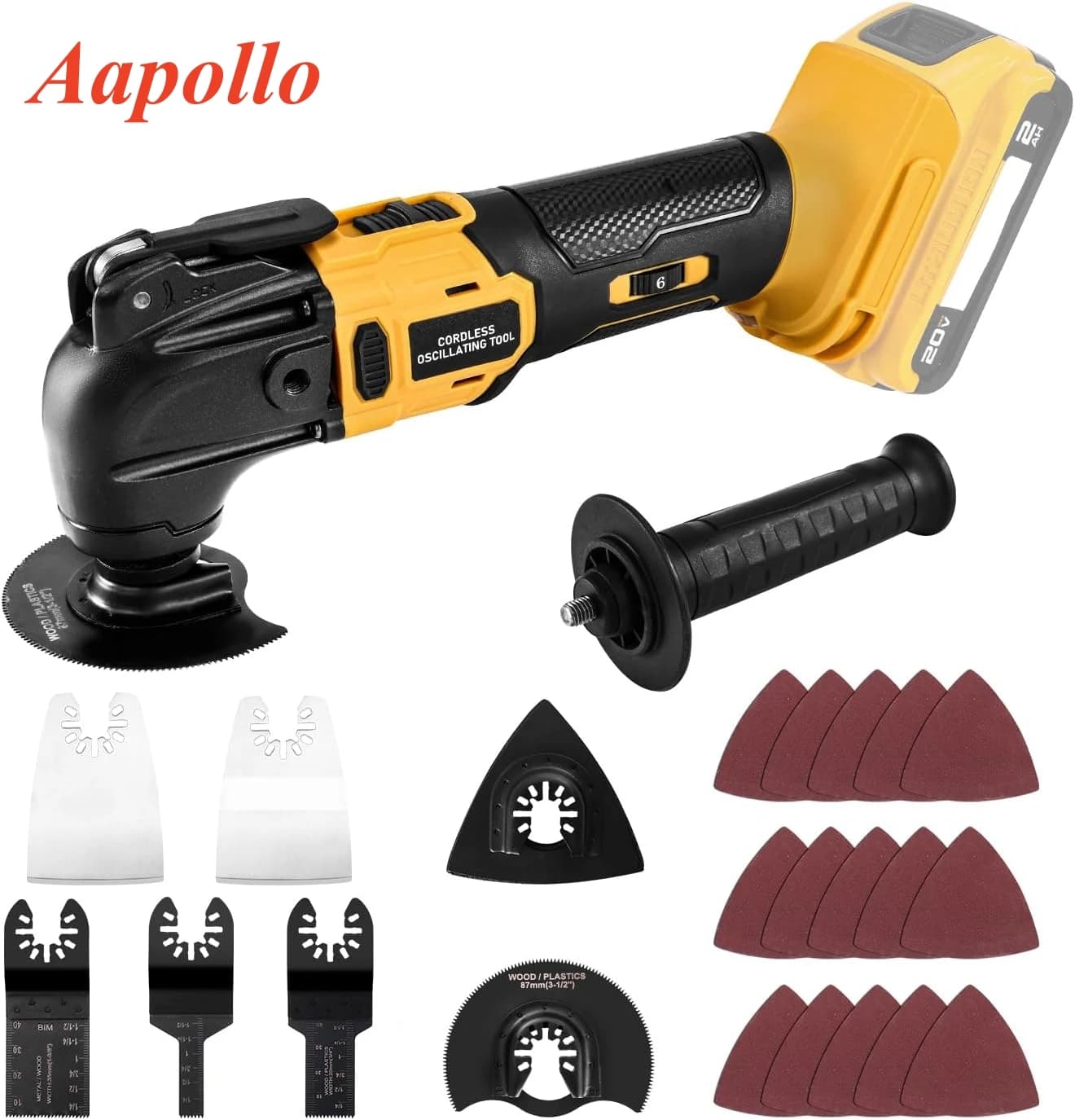 Multiutensile oscillante senza spazzole Vibrazione senza fili Utensile elettrico per la lavorazione del legno Trimmer elettrico Sega per batteria De-Walt 20V
