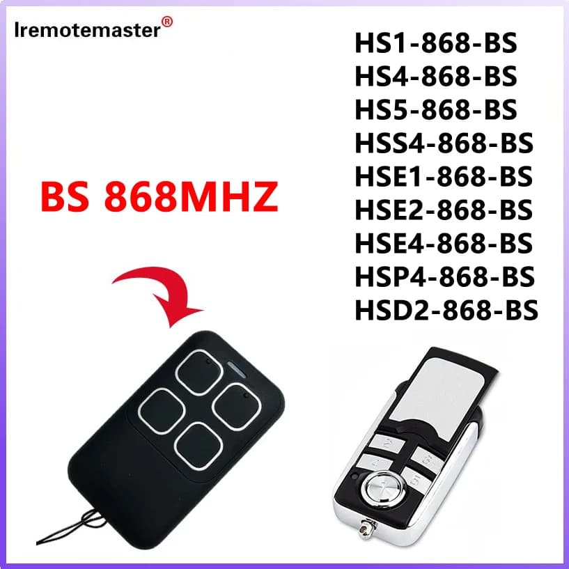 Telecomando per Garage BiSecur 868MHz per HSE4 HS1 HS4 HS5 HSP4 HSD2 HSE2 HSE5 HSE1 868 BS Trasmettitore Manuale