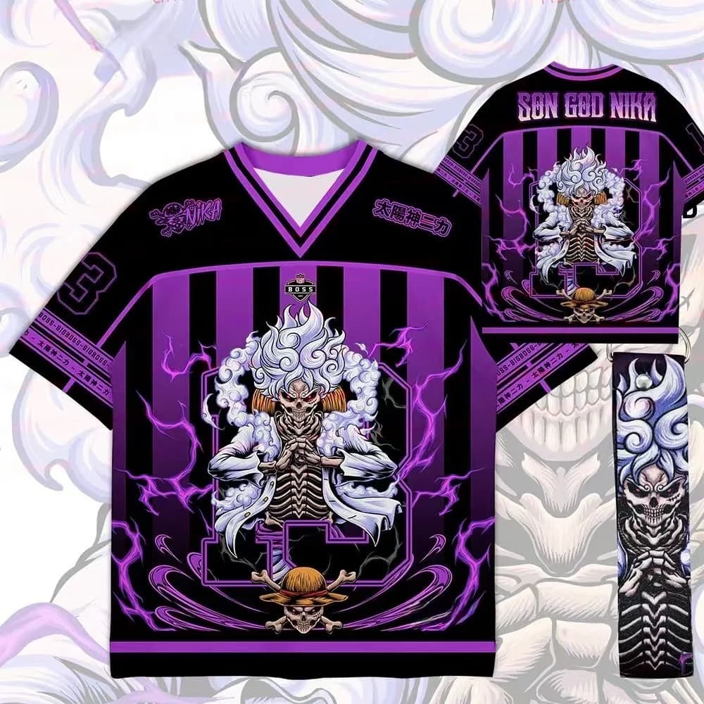 Maglia Estiva da Esterno Bandai, Polo a Maniche Corte Zoro, Abbigliamento Sportivo Anime CosPlay Luffy, Asciugatura Rapida, Coordinato Famiglia