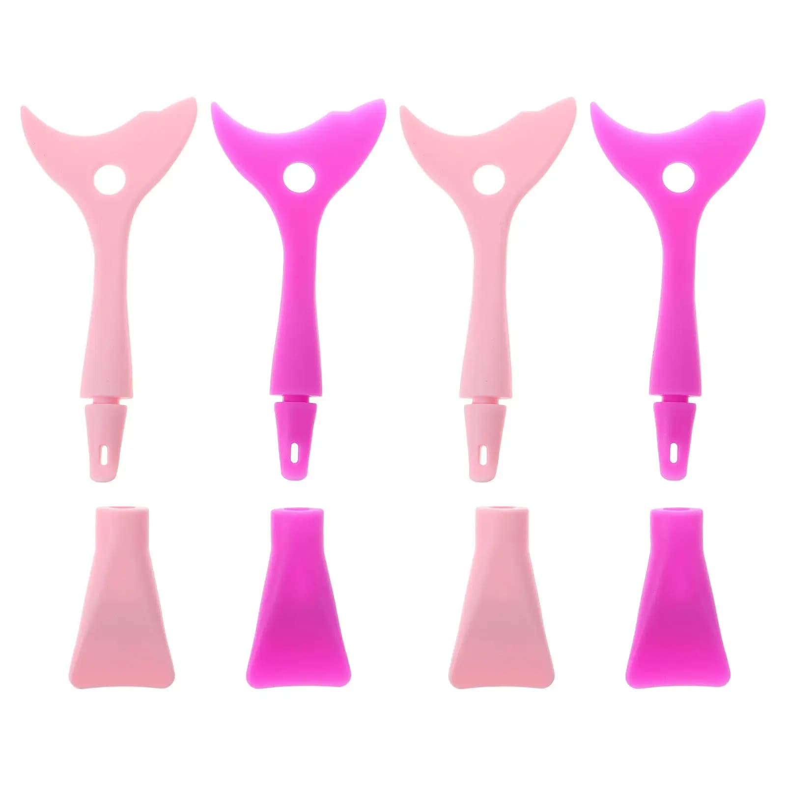 Set of 4 Silicone Stencils for Eyeliner, Help Tool for Beginners in Eye Makeup, Eyebrow, Eyebrow, Eyeliner, Lip Matita and Contouring Face