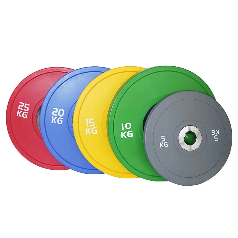 Attrezzatura da Palestra: Dischi Bumper in Gomma da 20kg per Competizione, Dischi per Bilanciere per Sollevamento Pesi - Promozione Vendite